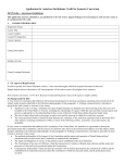 Application for American Institutions Credit for Semester Conversion