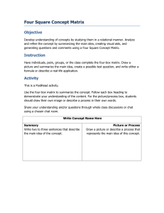 Four Square Concept Matrix