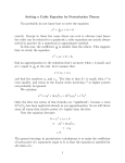 Solving a Cubic Equation by Perturbation Theory