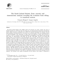 The South Iceland Seismic Zone: tectonic and sismotectonic