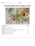 Nationalism and World War I