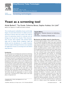 Yeast as a screening tool