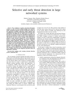 Selective and Early Threat Detection in Large Networked