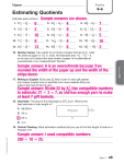 9-4 Estimating Quotients