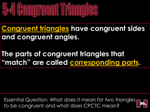 Triangle Congruence PPT as a PDF