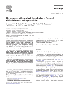 The assessment of hemispheric lateralization in functional MRI