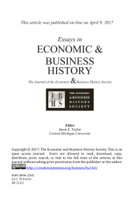 Essays in - The Economic and Business History Society