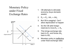 Fixed Exchange Rates and Macroeconomic Policy