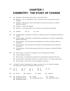 Answers Chapters 1-3 bookwork - Dunmore High School