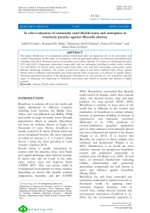 In vitro evaluation of commonly used disinfectants and antiseptics in