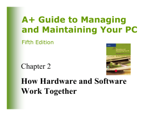 A+ Guide to Managing and Maintaining Your PC How Hardware and