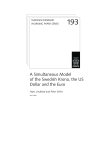 No. 193. A Simultaneous Model of the Swedish Krona, the US Dollar