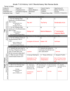 Unit 2 Review Grid