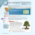 Ratios and Proportions