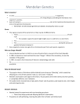 Mendelian Genetics
