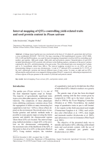 Interval mapping of QTLs controlling yield