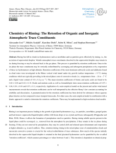 Chemistry of Riming: The Retention of Organic and Inorganic