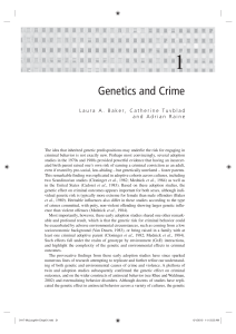 Genetics and Crime