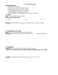 5.1 Ratio and Proportion