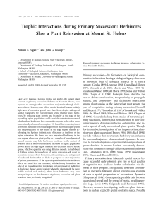 Trophic Interactions during Primary Succession