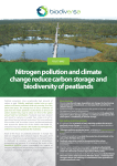 Nitrogen pollution and climate change reduce carbon storage and