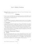 Lab 8: Ballistic Pendulum