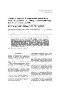 Control of Exposure to Hexavalent Chromium and Ozone in Gas