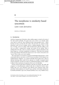 The morphome vs. similarity-based syncretism