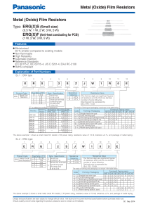 Metal (Oxide) Film Resistors - Panasonic Industrial Devices