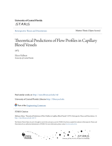 Theoretical Predictions of Flow Profiles in Capillary Blood Vessels