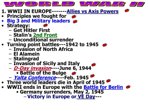 WWII In Europe