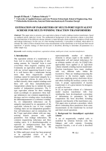 estimation of parameters of multi-port equivalent scheme for