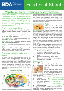 Vegetarian Diets