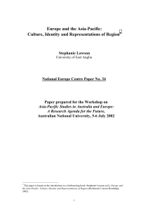 Culture, Identity and Representations of Region