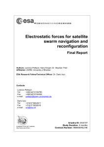 Electrostatic forces for satellite swarm navigation and