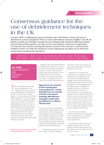 Consensus guidance for the use of debridement techniques