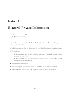 impossibility of efficiency trade with bilateral private information