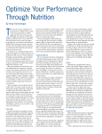 Optimize Your Performance Through Nutrition
