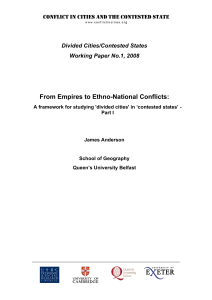 From Empires to Ethno-National Conflicts: A framework for studying