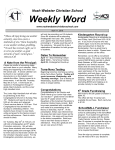 Weekly Word - Noah Webster Christian School