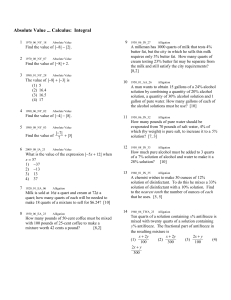 Absolute Value Calculus: Integral