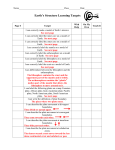 Earth`s Structure Learning Targets