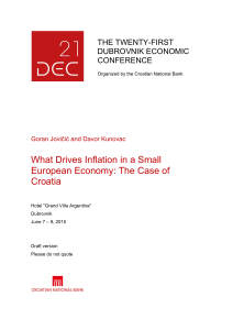 What Drives Inflation in a Small European Economy: The