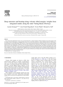 Deep structures and breakup along volcanic rifted margins: insights