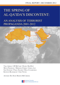 the spring of al-qa`ida`s discontent