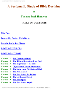 simmons- systematic theology contents