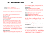 Day 3 - Age of Imperialism and World Conflict