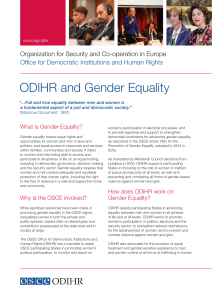 ODIHR and Gender Equality