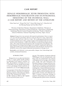 case report dengue hemorrhagic fever presenting with hemorrhagic