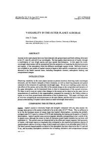 VARIABILiTY IN THE OUTER PLANET AURORAE